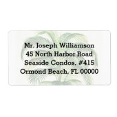 鉢植えヤシの木のカスタム出荷ラベル ラベル (正面)