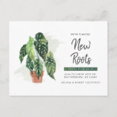 鉢植え変更アドレス植物移動 案内ポストカード (正面)