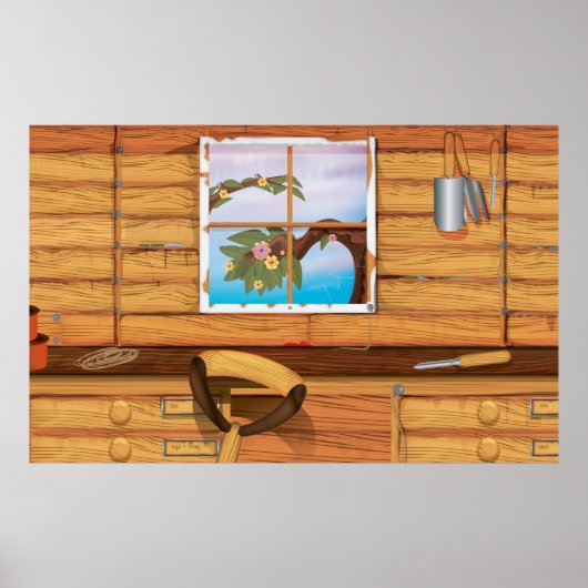 鉢植え小屋 ポスター (正面)