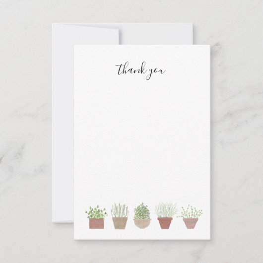 鉢植え感謝 サンキューカード (正面)