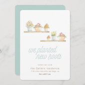 鉢植え新しいルーツホーム移動発表 案内状 (正面/裏面)