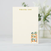 鉢植え木製ラックイラストレーションノートカード サンキューカード (スタンド正面)