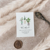 鉢植え植物引っ越しました挿入カード 名刺