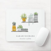 鉢植え植物水彩植物学 マウスパッド (マウス)