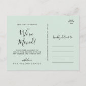 鉢植え植物 |ミント引っ越しました移動 案内ポストカード (裏面)