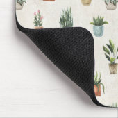 鉢植え水彩デザイン マウスパッド (コーナー)