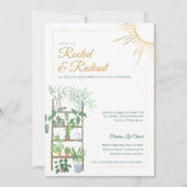 鉢植え水彩女性聖書勉強 招待状 (正面)