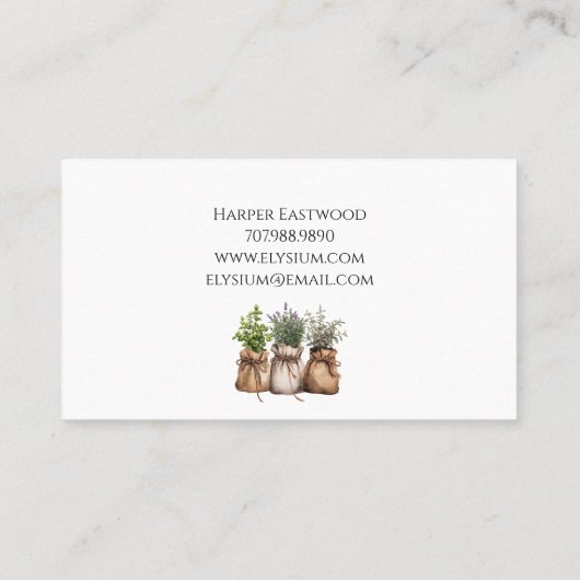 鉢植え水彩庭師の名刺 名刺 (裏面)