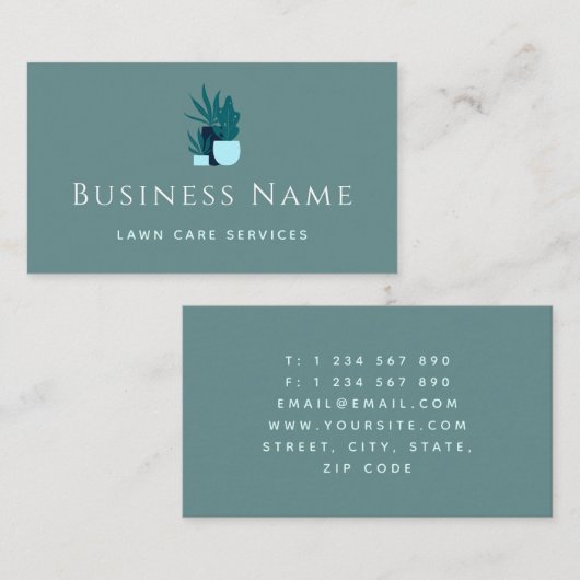 鉢植え芝生サー気にビスガーデナミニマルー 名刺 (正面/裏面)