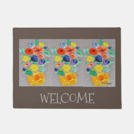 鉢植え花戸マット ドアマット