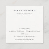 鉢植え葉付きハウスプラントご注文ありがとうございます スクエア名刺 (裏面)