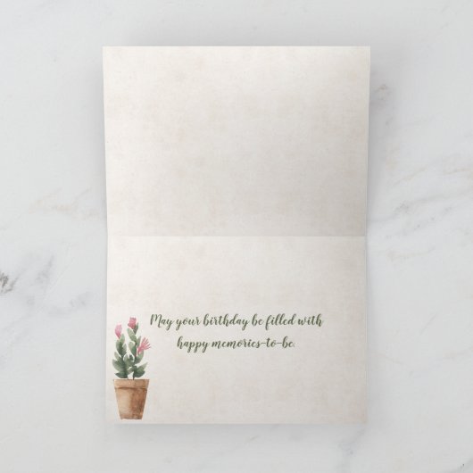 鉢植え誕生日 カード (内部)