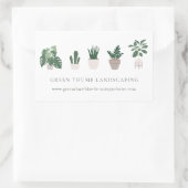 鉢植え5個 長方形シール (バッグ)