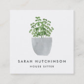 鉢植え |ハウスシッター スクエア名刺 (正面)