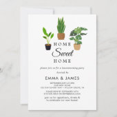 鉢植え"ホームスイートホーム"引っ越し祝いパーティー 招待状 (正面)
