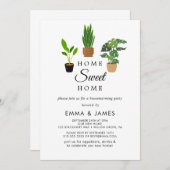 鉢植え"ホームスイートホーム"引っ越し祝いパーティー 招待状 (正面/裏面)