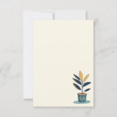 鉢植え、モノグラムイニシャル サンキューカード (正面)