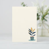 鉢植え、モノグラムイニシャル サンキューカード (スタンド正面)