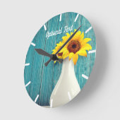 鉢植え ラウンド壁時計 (傾斜)