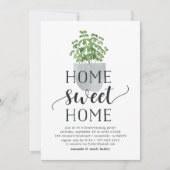 鉢植え |引っ越し祝いパーティーパーティの招待状 招待状 (正面)