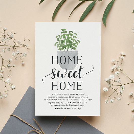 鉢植え |引っ越し祝いパーティーパーティの招待状 招待状