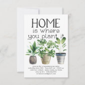 鉢植え|引っ越し祝いパーティーパーティの招待状 招待状 (正面)