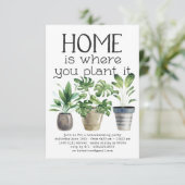 鉢植え|引っ越し祝いパーティーパーティの招待状 招待状 (スタンド正面)