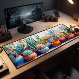 鉢植お洒落え絵画の大 デスクマット