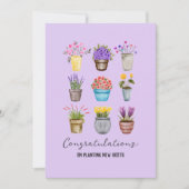 鉢植お洒落え花新しいホーム カード (正面)