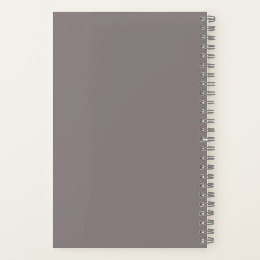 鉢植パーソナライズされた物に名前を付けるMonsteraスクリプト ノートブック (裏面)