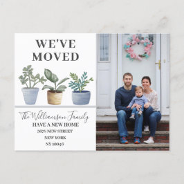 鉢植モダンえ引っ越しました 案内ポストカード