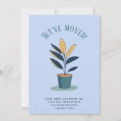 鉢植モダンえ植物の「引っ越しました」 案内状 (正面)
