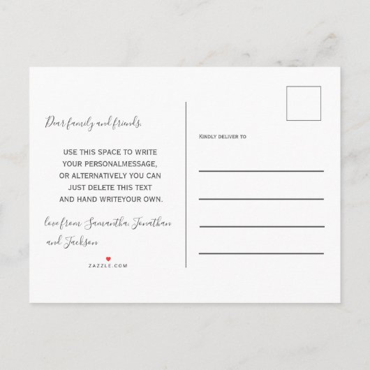 鉢植モダン物引っ越しました発表 案内ポストカード (裏面)