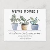 鉢植モダン物引っ越しました発表 案内ポストカード (正面)