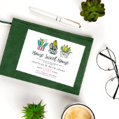 鉢植モダン物引っ越し祝いパーティーはがき ポストカード