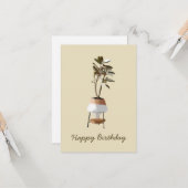 鉢植地中海のえハッピーバースデーカード カード (正面/裏面インサイチュ)