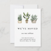 鉢植素朴物引っ越しました発表 招待状 (正面)