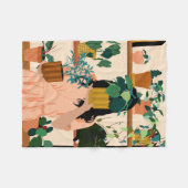 鉢状オアシス フリースブランケット (正面(横))