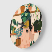 鉢状オアシス ラージ壁時計 (傾斜)