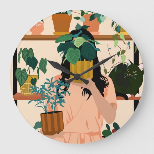 鉢状オアシス ラージ壁時計 (正面)