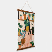 鉢状オアシス 吊り下げ型タペストリー (傾斜あり)