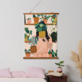 鉢状オアシス 吊り下げ型タペストリー (寝室)