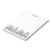 鉢状カラフルのサボテンと多肉類 ノートパッド (回転)