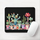 鉢状カラフルのサボテンと多肉類 マウスパッド (マウス)