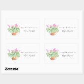 鉢状シクラメン 長方形シール (シート)