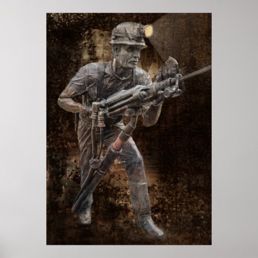 鉱夫によるジャックレッグ掘削 ポスター (正面)