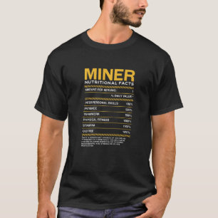 鉱夫の栄養事実鉱業ピットマンユーモア教授 Tシャツ