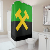 鉱夫・鉱山労働者国旗 シャワーカーテン (インサイチュ)
