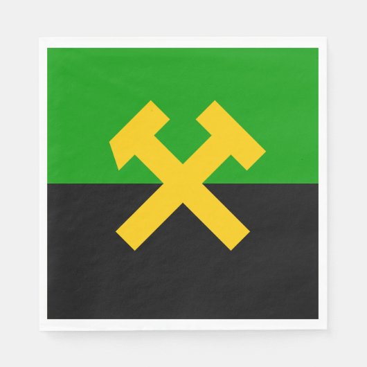 鉱夫・鉱山労働者国旗 スタンダードランチョンナプキン (正面)