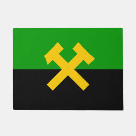 鉱夫・鉱山労働者国旗 ドアマット